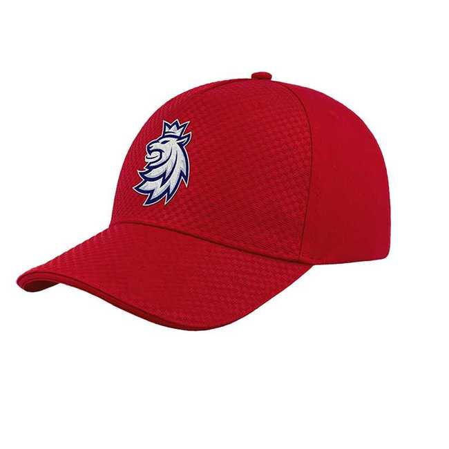 Cap for adults red relax with stitched logo CH Czech Hockey