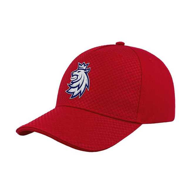 Cap for kids relax pattern with logo embroidery red Czech Hockey CH