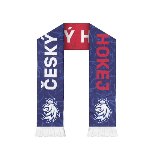 Scarf double side Czech Hockey blue and red HD CH