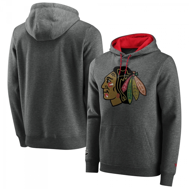 Men's hoodie CHI Iconic Back to Basics Overhead Chicago Blackhawks