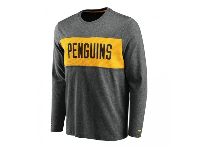 Tričko pánské PIT Iconic Back to Basics LS Pittsburgh Penguins