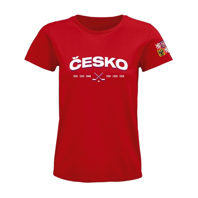Women´s t-shirt with titles Czech hockey