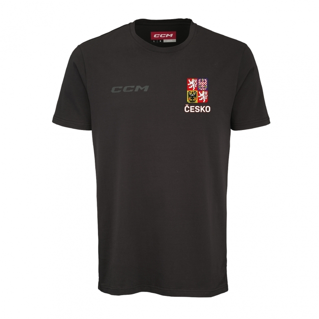 Men´s t-shirt CCM Core emblem Česko Sr Bk
