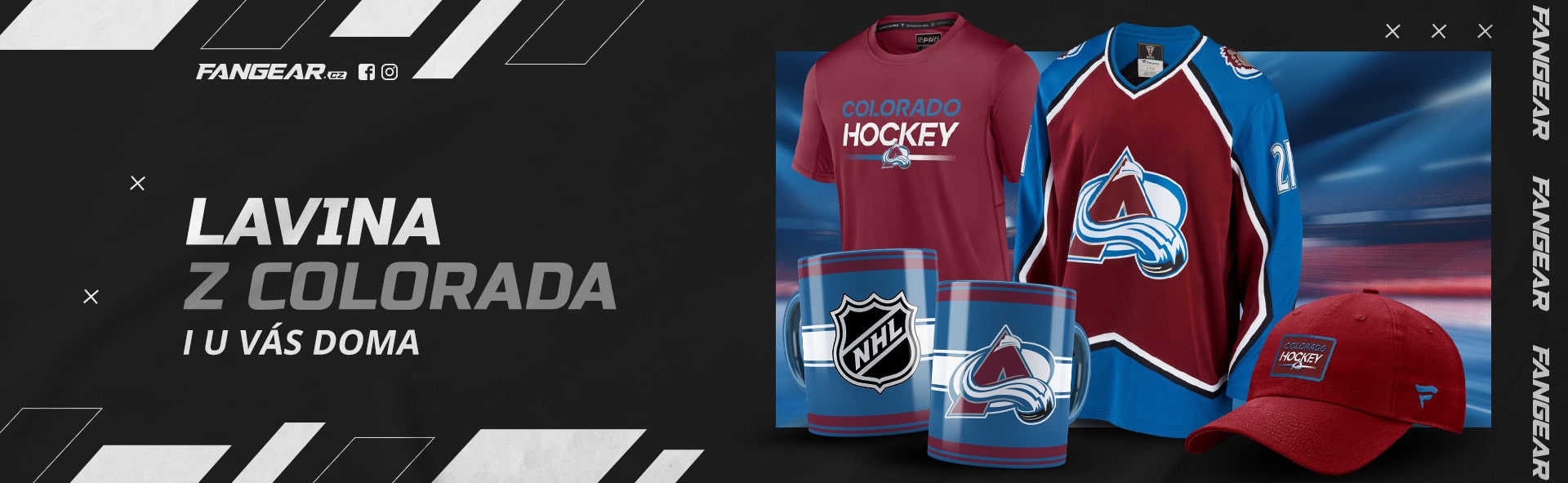 Fandíte Colorado Avalanche? Máme pro vás kšiltovky, trička, mikiny i dresy v klubových barvách s velkým logem týmu z NHL.